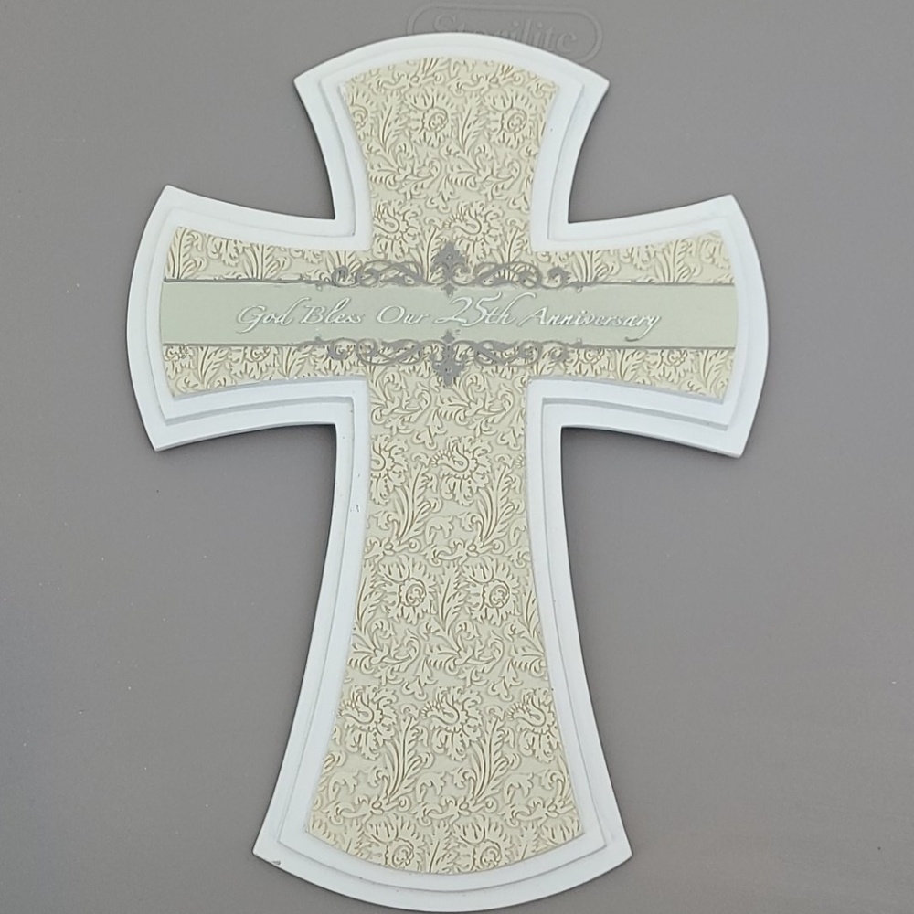 25th Anniversary cross gift wall hanging decor